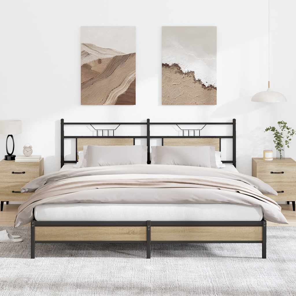 sengeramme 160x200 cm uden madras konstrueret træ sonoma-eg