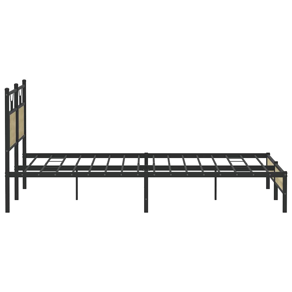 sengeramme uden madras 183x203 cm konstrueret træ sonoma-eg