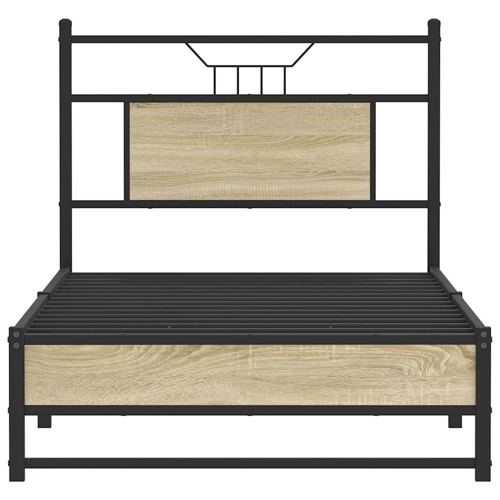 sengeramme 80x200 cm uden madras konstrueret træ sonoma-eg