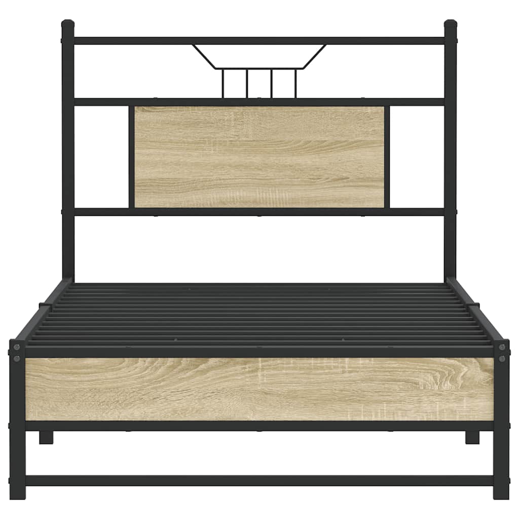 sengeramme 90x190 cm uden madras konstrueret træ sonoma-eg