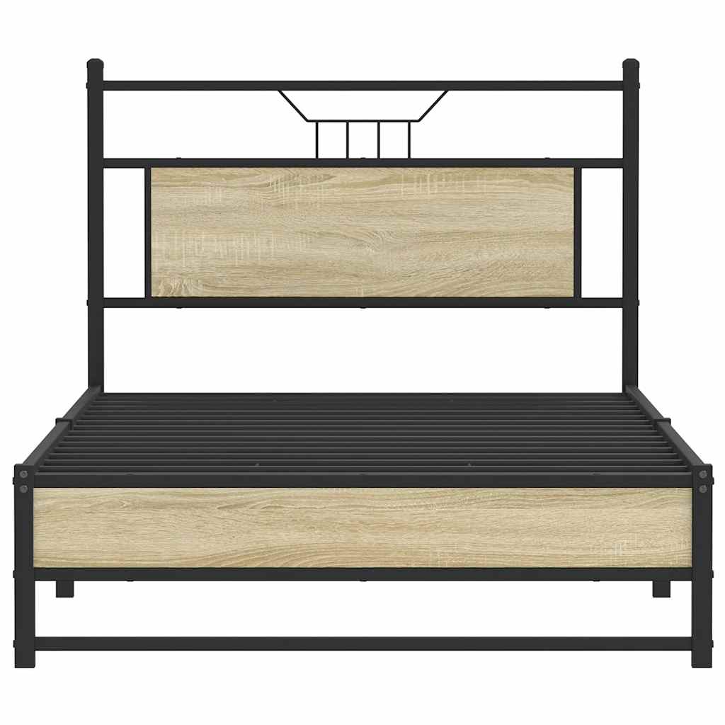 sengeramme 100x190 cm uden madras konstrueret træ sonoma-eg
