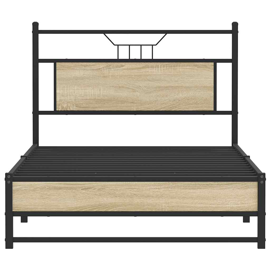 sengeramme uden madras 107x203 cm konstrueret træ sonoma-eg