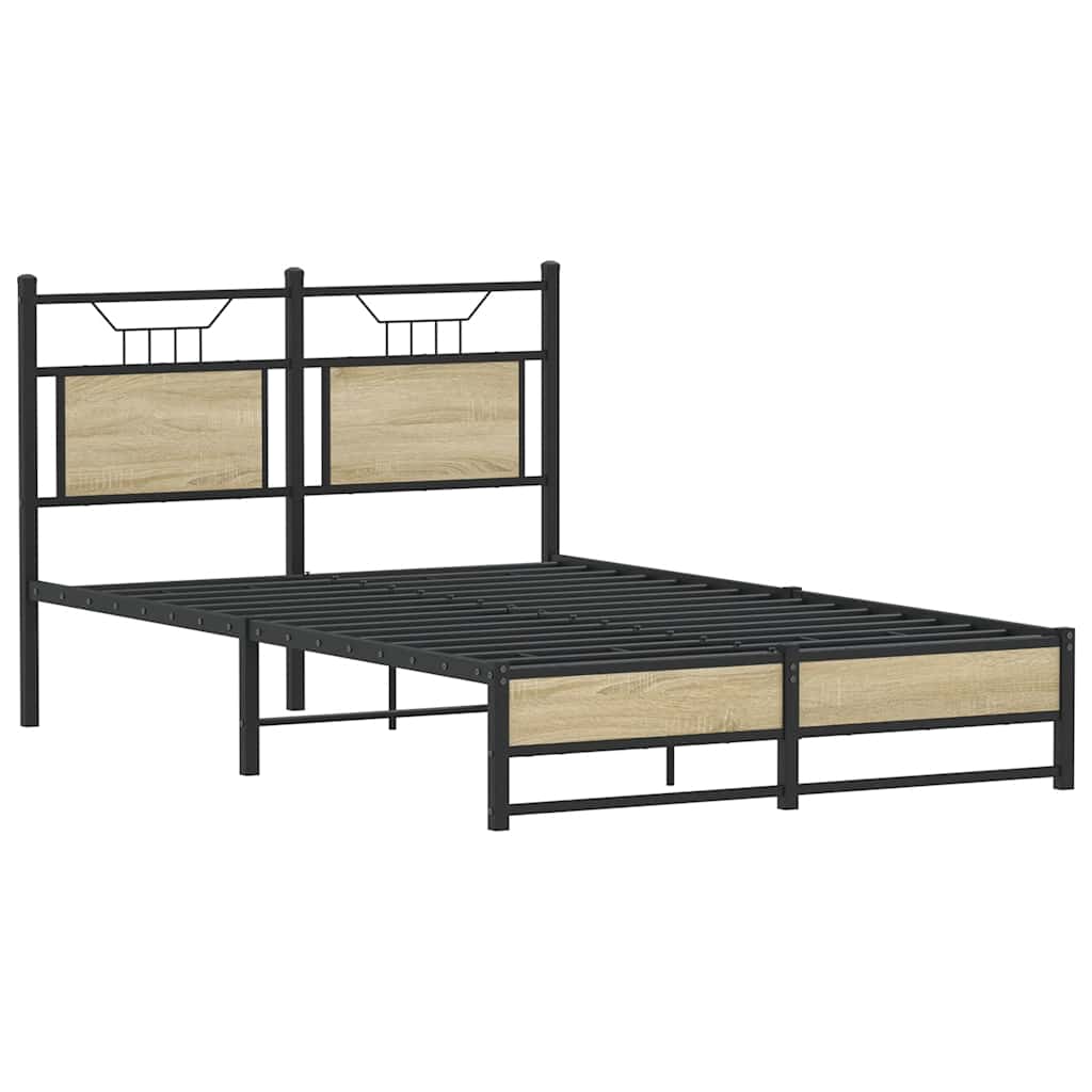 sengeramme 120x190 cm uden madras konstrueret træ sonoma-eg