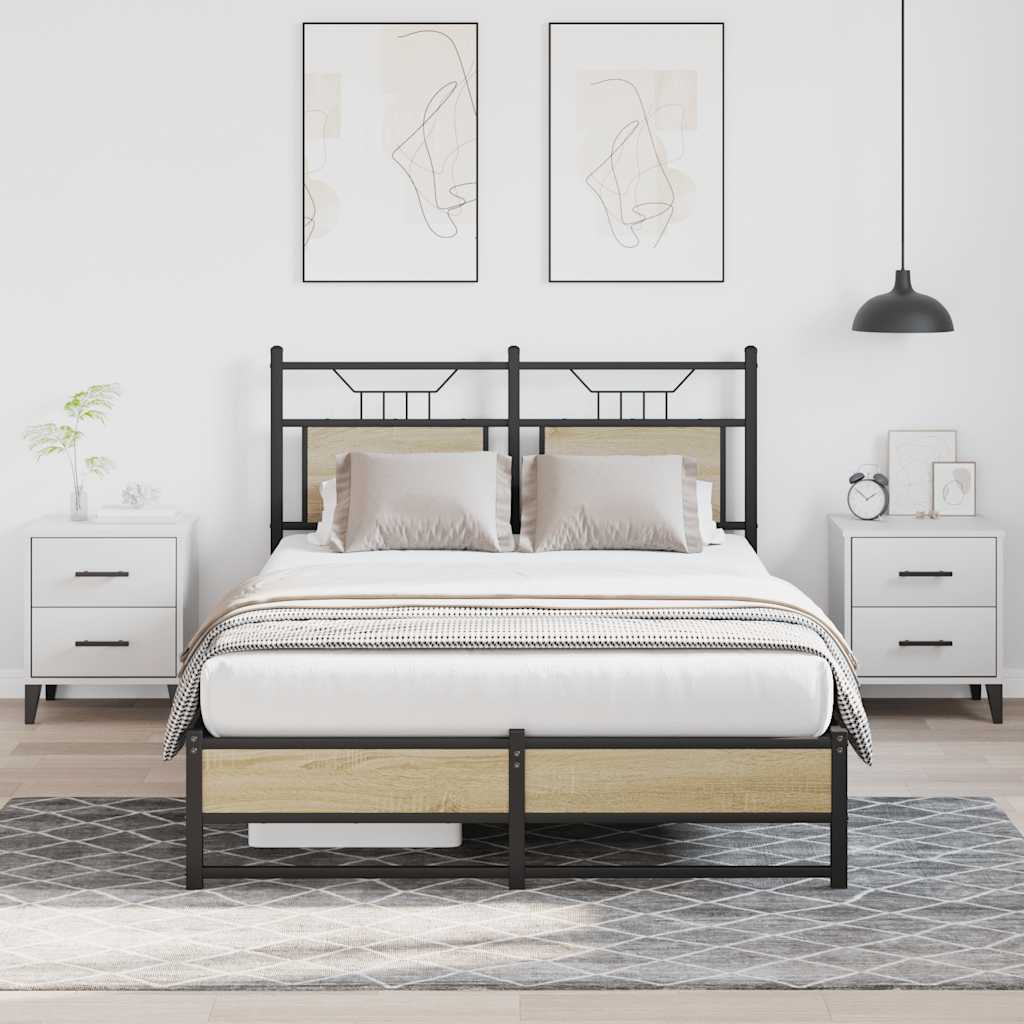sengeramme 120x190 cm uden madras konstrueret træ sonoma-eg