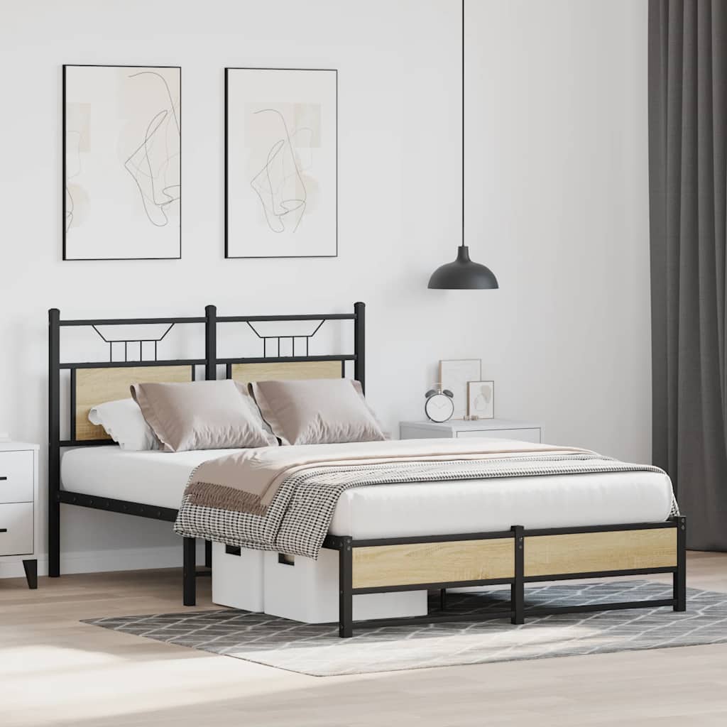 sengeramme 120x190 cm uden madras konstrueret træ sonoma-eg