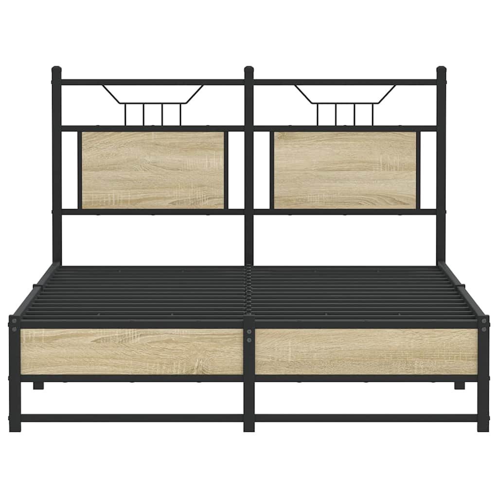 sengeramme 120x190 cm uden madras konstrueret træ sonoma-eg
