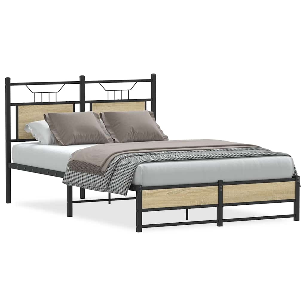 sengeramme 120x190 cm uden madras konstrueret træ sonoma-eg