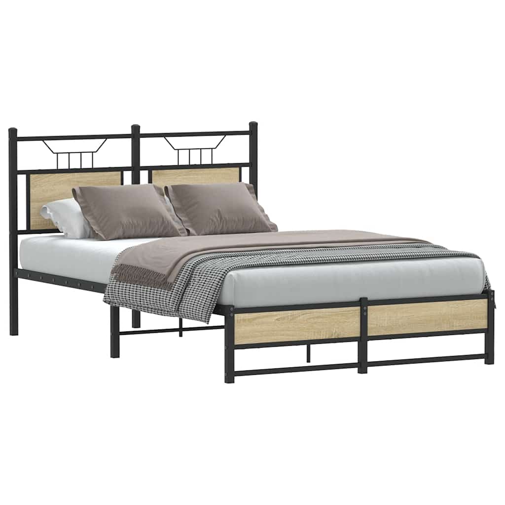 sengeramme 120x200 cm uden madras konstrueret træ sonoma-eg