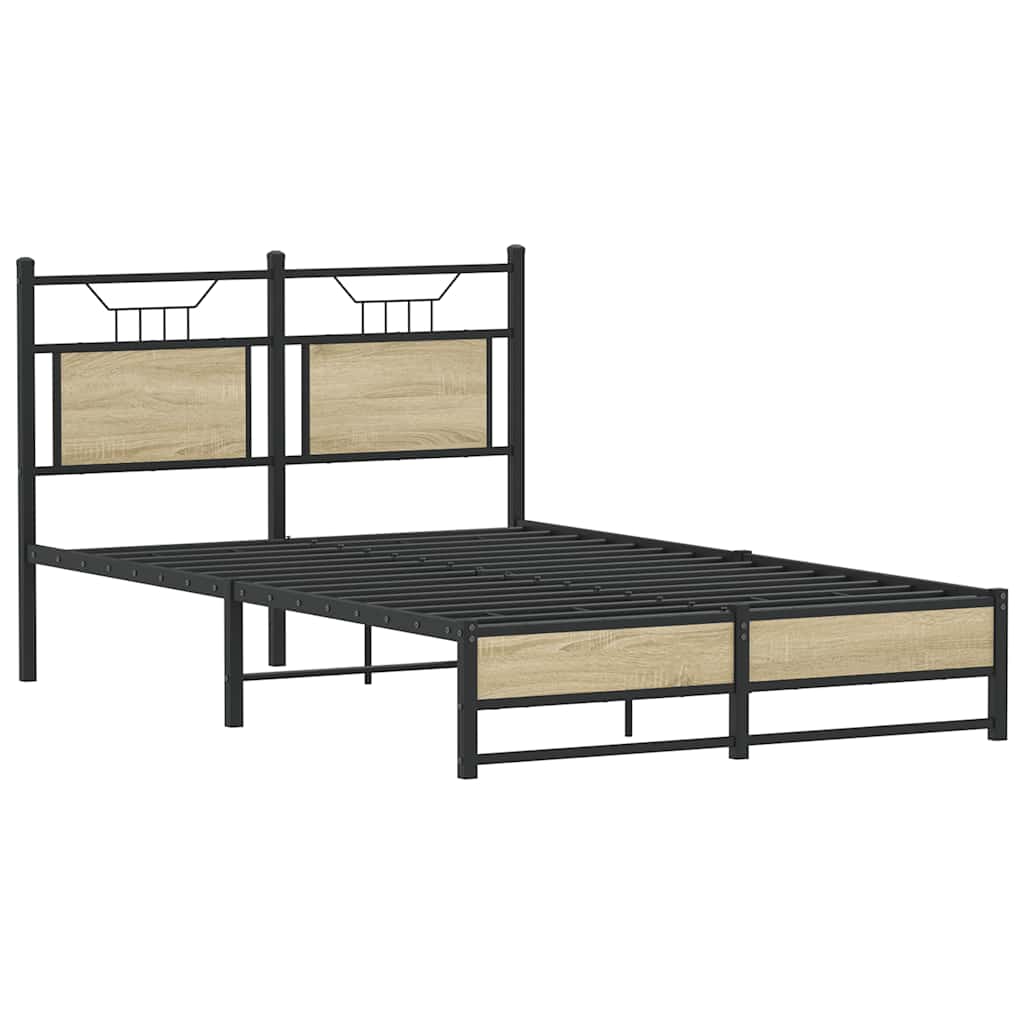 sengeramme 120x200 cm uden madras konstrueret træ sonoma-eg