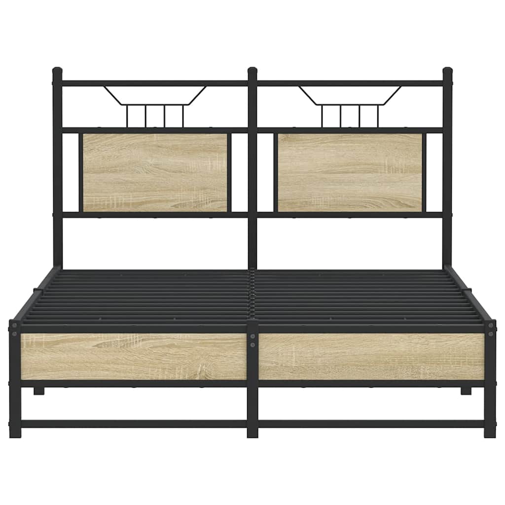 sengeramme 120x200 cm uden madras konstrueret træ sonoma-eg