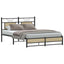 sengeramme 137x190 cm uden madras konstrueret træ sonoma-eg