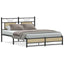 sengeramme 137x190 cm uden madras konstrueret træ sonoma-eg