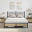 sengeramme 140x190 cm uden madras konstrueret træ sonoma-eg