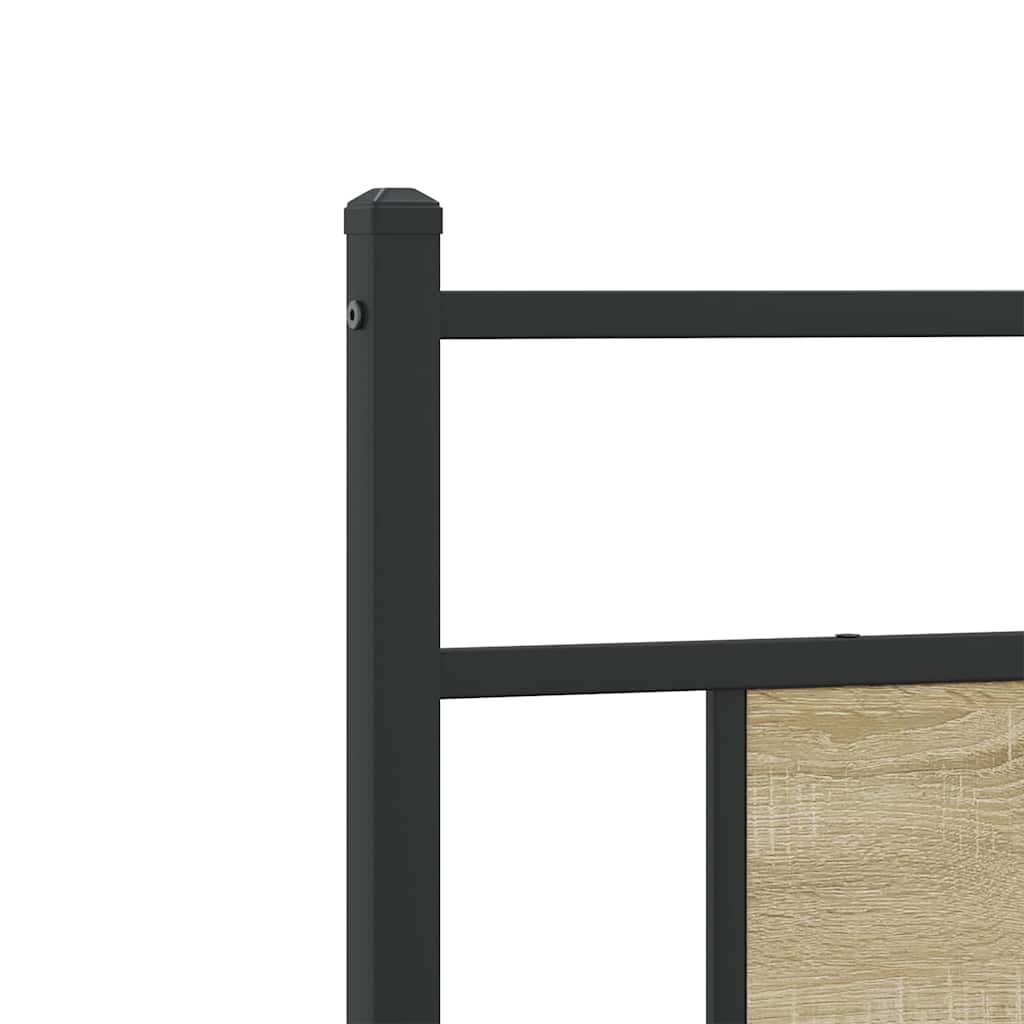 sengeramme 75x190 cm uden madras konstrueret træ sonoma-eg