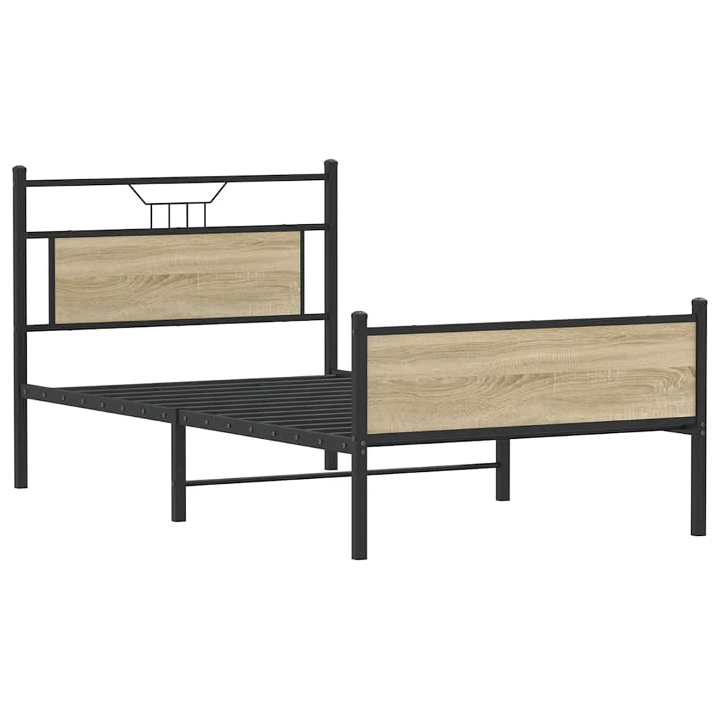 sengeramme 100x190 cm uden madras konstrueret træ sonoma-eg