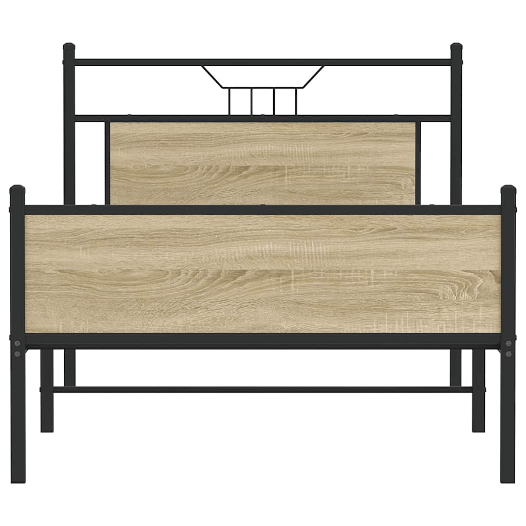 sengeramme 100x200 cm uden madras konstrueret træ sonoma-eg
