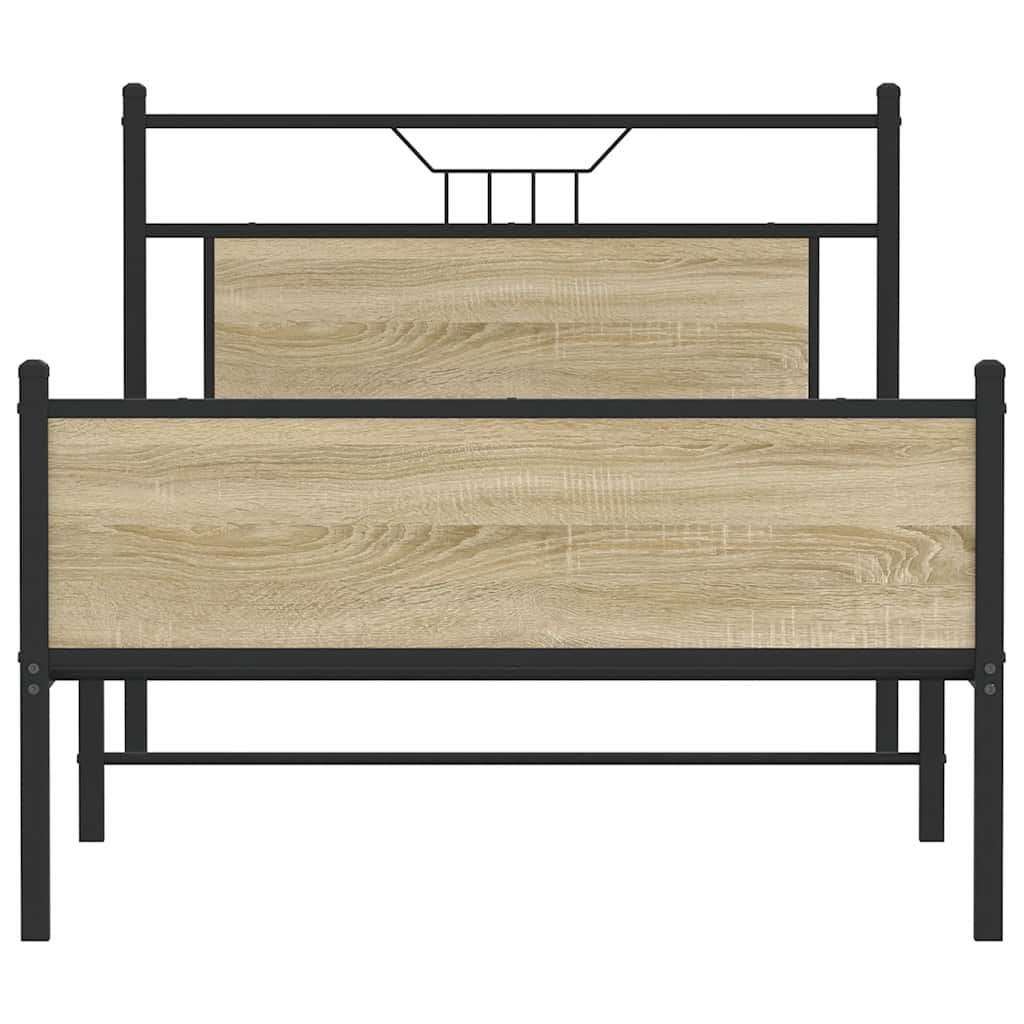 sengeramme uden madras 107x203 cm konstrueret træ sonoma-eg