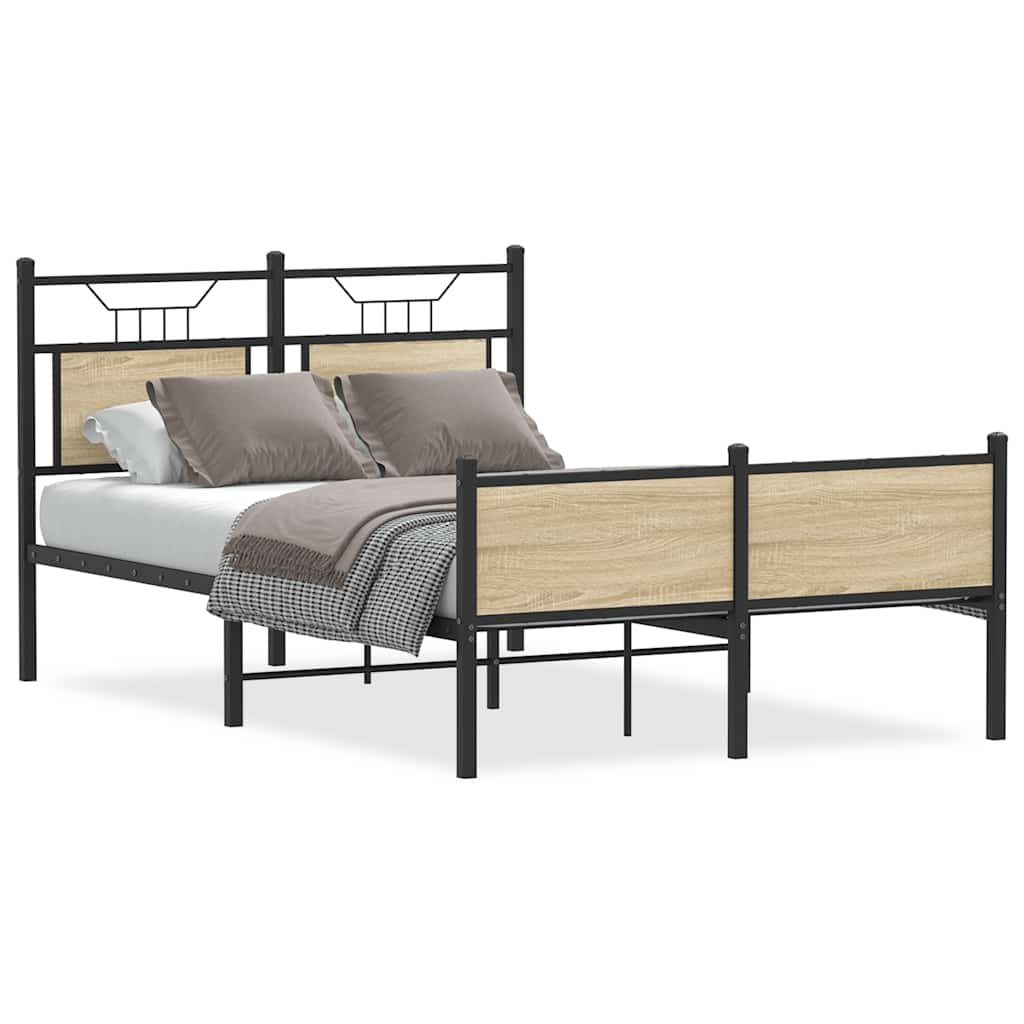 sengeramme 120x190 cm uden madras konstrueret træ sonoma-eg