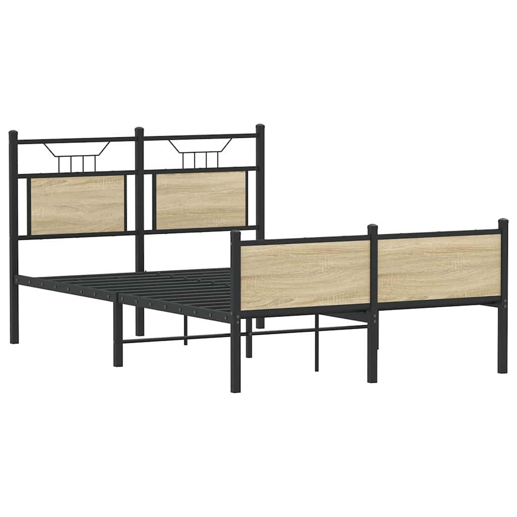sengeramme 120x190 cm uden madras konstrueret træ sonoma-eg