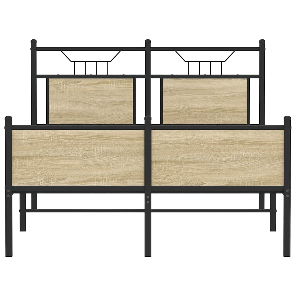sengeramme 120x190 cm uden madras konstrueret træ sonoma-eg