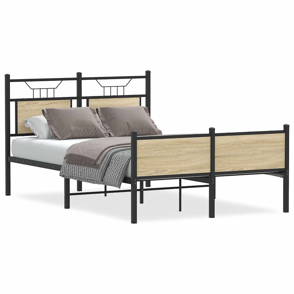sengeramme 120x200 cm uden madras konstrueret træ sonoma-eg