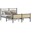 sengeramme 137x190 cm uden madras konstrueret træ sonoma-eg