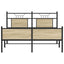 sengeramme 140x190 cm uden madras konstrueret træ sonoma-eg