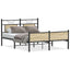 sengeramme 140x200 cm uden madras konstrueret træ sonoma-eg