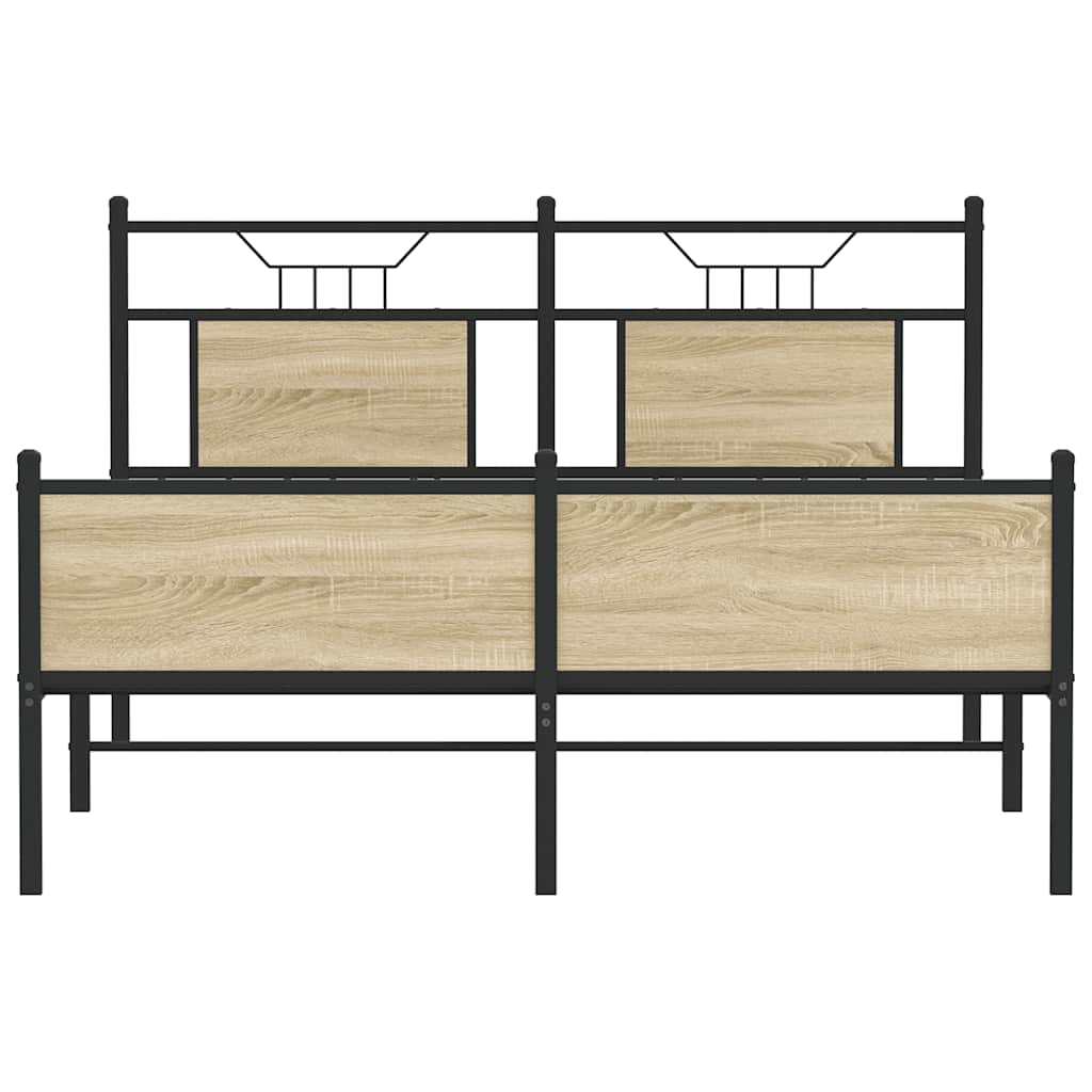 sengeramme 140x200 cm uden madras konstrueret træ sonoma-eg