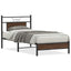 sengeramme 80x200 cm uden madras konstrueret træ brunt eg