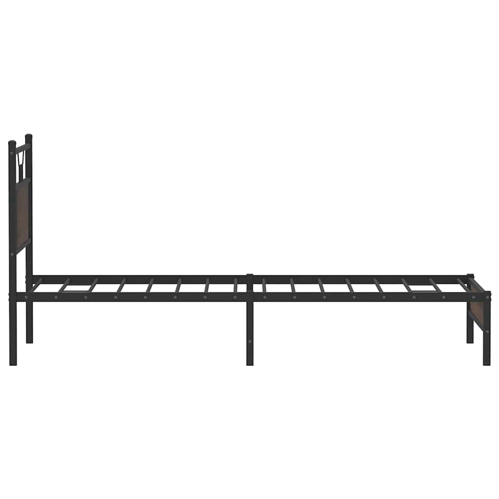 sengeramme 80x200 cm uden madras konstrueret træ brunt eg