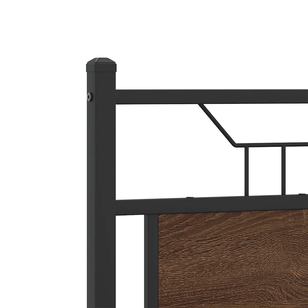 sengeramme 120x200 cm uden madras konstrueret træ brunt eg