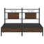 sengeramme 140x190 cm uden madras konstrueret træ brunt eg