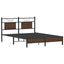 sengeramme 140x200 cm uden madras konstrueret træ brunt eg
