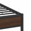 sengeramme 140x200 cm uden madras konstrueret træ brunt eg