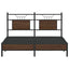 sengeramme 150x200 cm uden madras konstrueret træ brunt eg