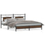 sengeramme 160x200 cm uden madras konstrueret træ brunt eg