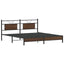 sengeramme uden madras 183x213 cm konstrueret træ brunt eg