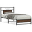 sengeramme 80x200 cm uden madras konstrueret træ brunt eg