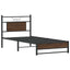 sengeramme 80x200 cm uden madras konstrueret træ brunt eg