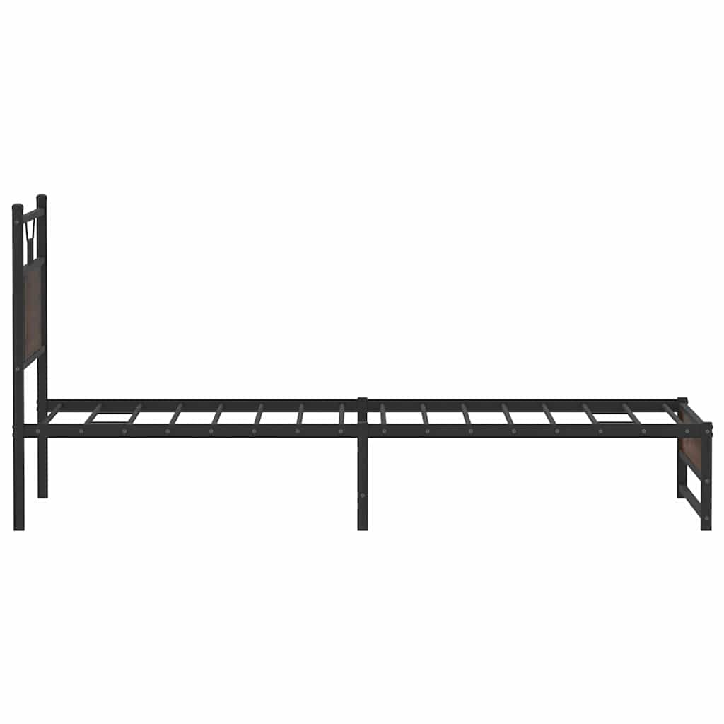 sengeramme 80x200 cm uden madras konstrueret træ brunt eg