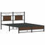 sengeramme 140x190 cm uden madras konstrueret træ brunt eg