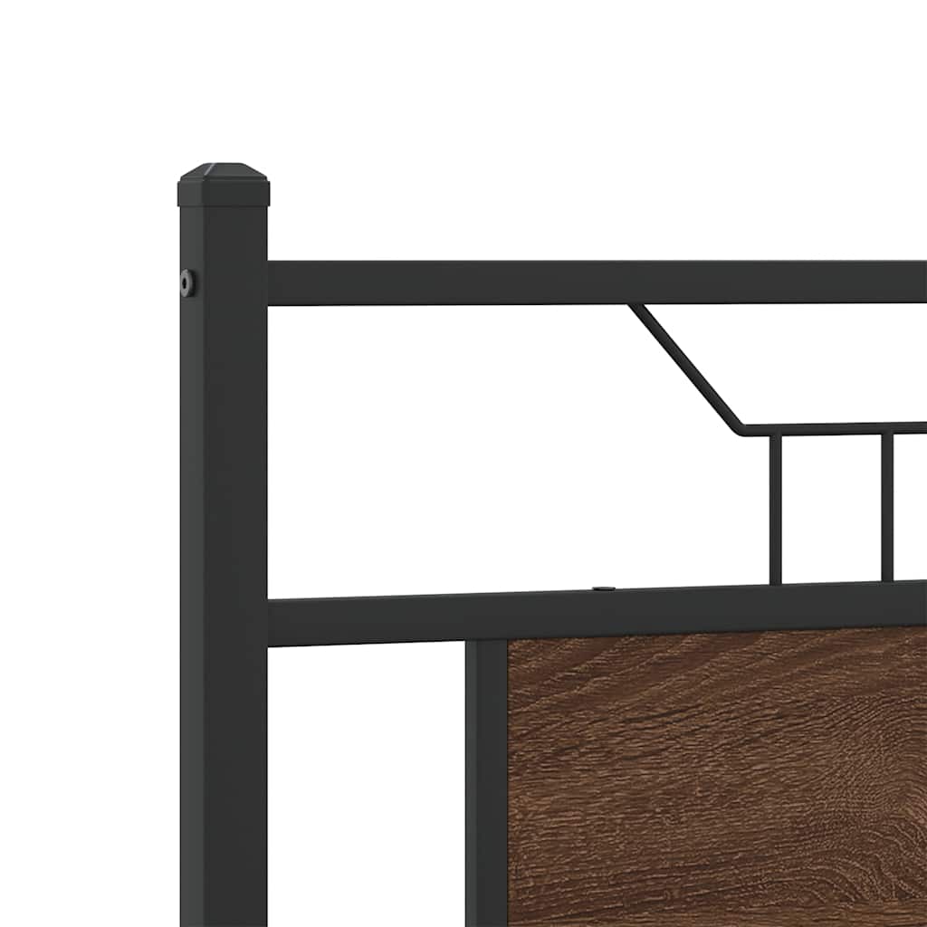 sengeramme 140x190 cm uden madras konstrueret træ brunt eg