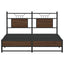 sengeramme 150x200 cm uden madras konstrueret træ brunt eg