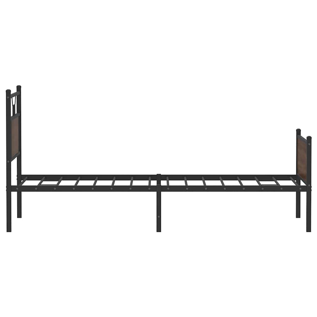 sengeramme 80x200 cm uden madras konstrueret træ brunt eg