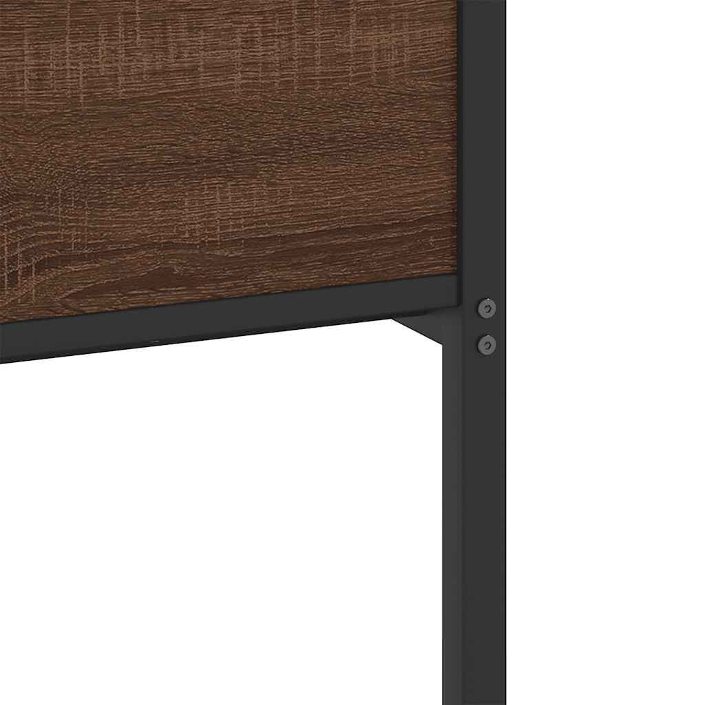 sengeramme 80x200 cm uden madras konstrueret træ brunt eg