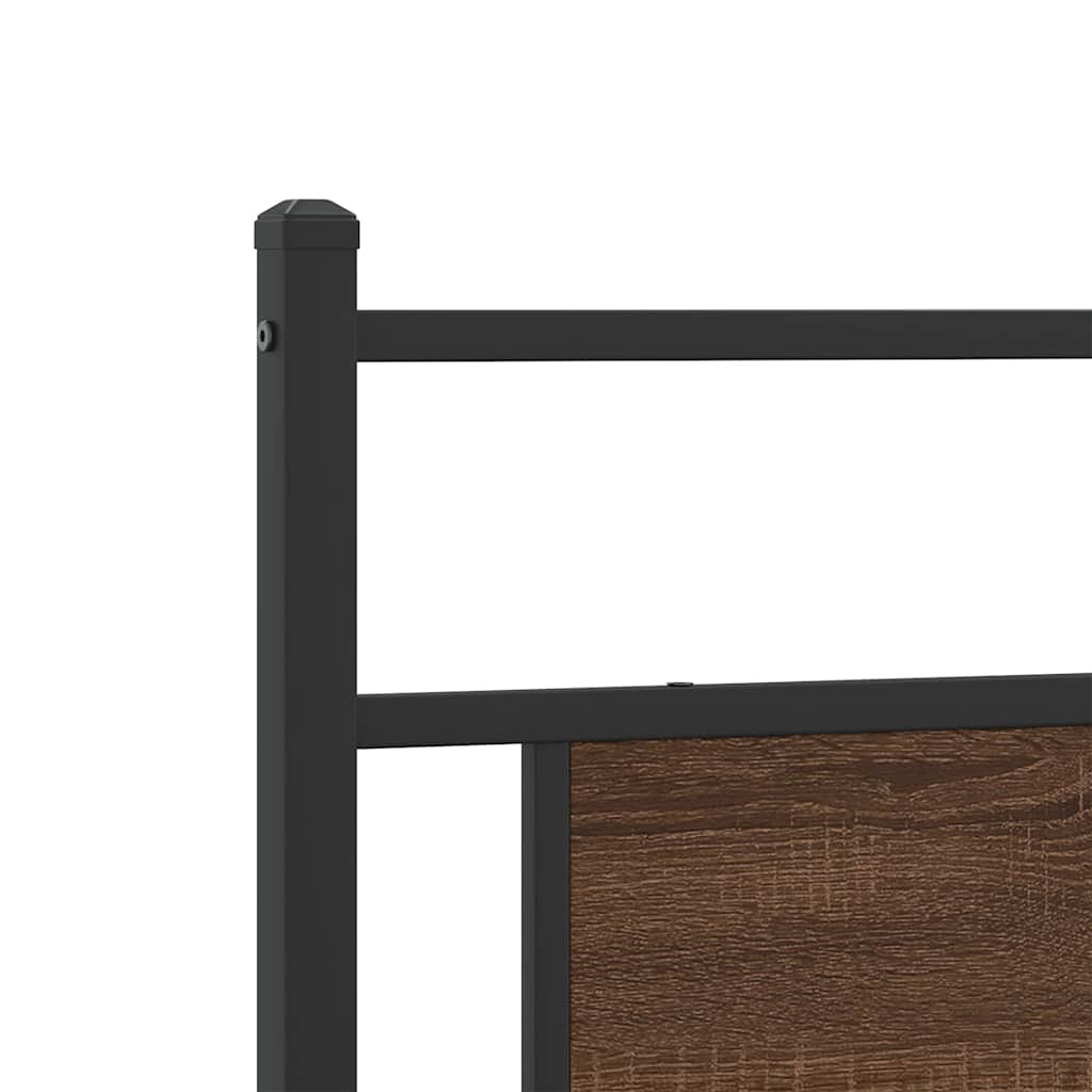 sengeramme 100x190 cm uden madras konstrueret træ brunt eg