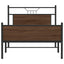 sengeramme 100x200 cm uden madras konstrueret træ brunt eg