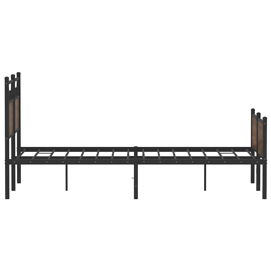 sengeramme 120x190 cm uden madras konstrueret træ brunt eg