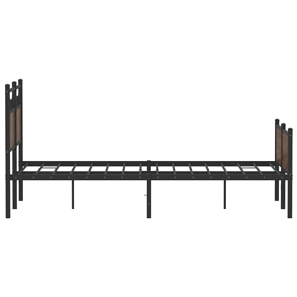 sengeramme 120x200 cm uden madras konstrueret træ brunt eg